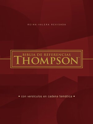 cover image of Reina Valera Revisada Biblia de Referencia Thompson, Edición Letra Roja